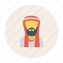 arab, avatar, man, muslim, person, profile, user 
