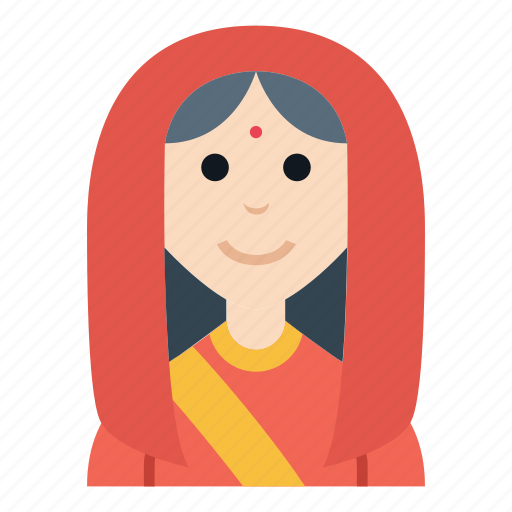 Avatar, character, hindu, india, people, smile, woman icon - Download on Iconfinder