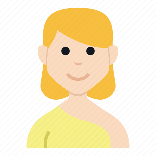 Avatar, character, girl, people, short hair, smile, woman icon - Download on Iconfinder