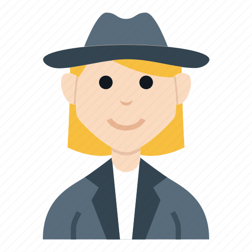 Avatar, character, detective, girl, people, smile, woman icon - Download on Iconfinder