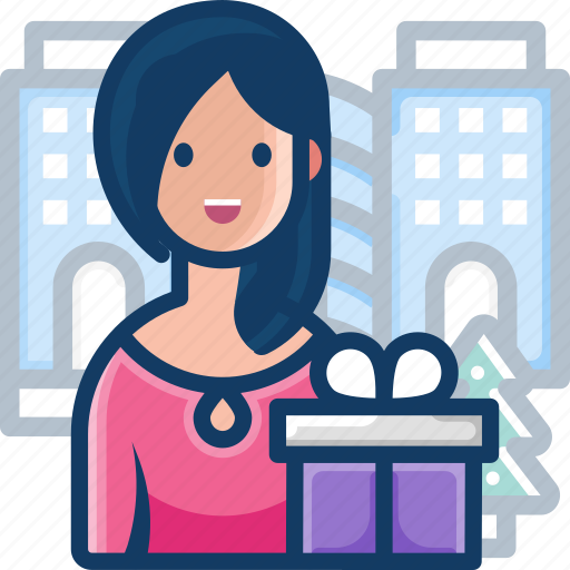 Avatar, gift, gift box, people, woman icon - Download on Iconfinder