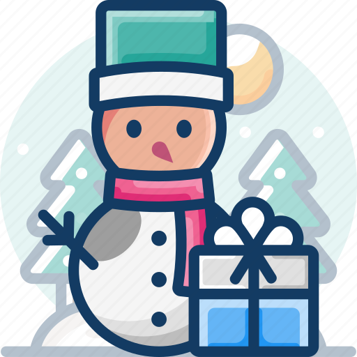 Celebration, christmas, gift box, present, smowman, xmas icon - Download on Iconfinder