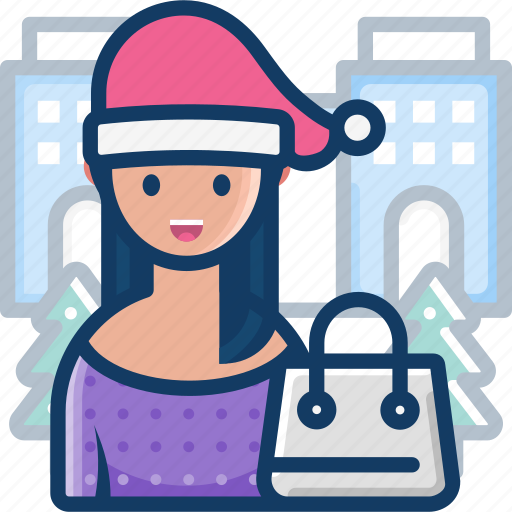 Avatar, celebration, christmas, shopping, woman icon - Download on Iconfinder