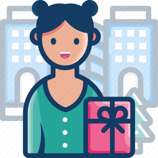 Avatar, christmas, coupon, gift card, voucher, woman icon - Download on Iconfinder