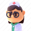 nurse, 2, avatar, proffesion, people, emoji 