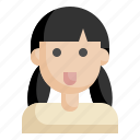 girl, woman, profile, female, smile, account, user, avatar icon