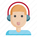 boy, male, earphone, man, profile, user, account, avatar icon