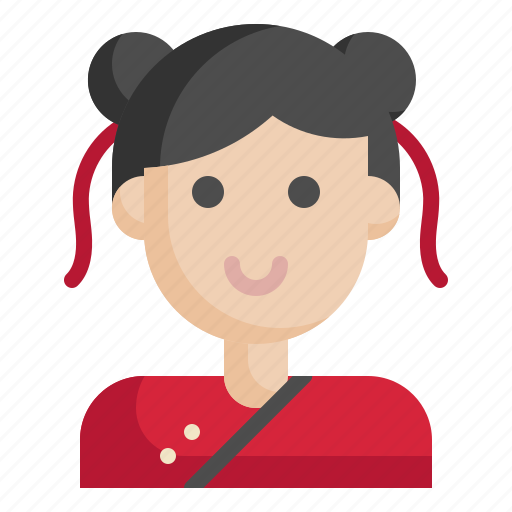 Cute, girl, female, woman, chinese, user, account icon - Download on Iconfinder