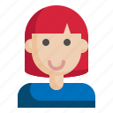 profile, female, woman, girl, user, account, human, avatar icon