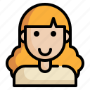 girl, female, woman, smile, profile, user, account, person, avatar icon
