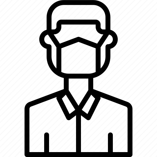Businessman, coronavirus, employee, face mask, male, worker icon - Download on Iconfinder