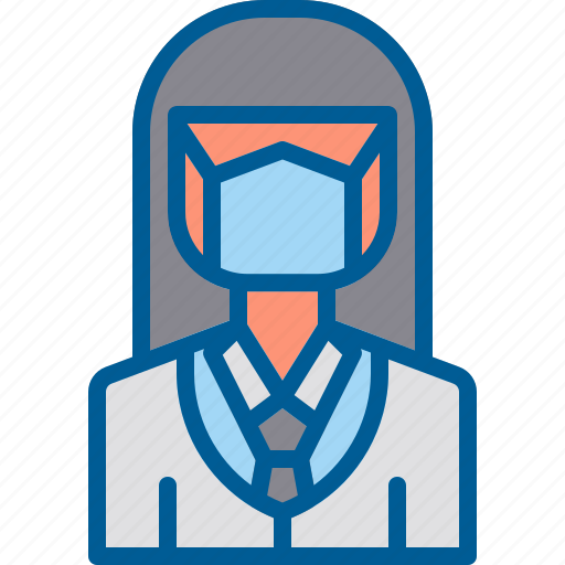 Coronavirus, doctor, face mask, female, physician icon - Download on Iconfinder