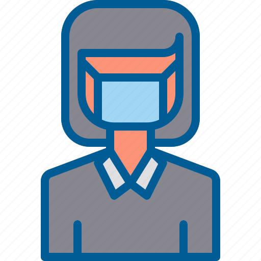 Avatar, businesswoman, coronavirus, face mask icon - Download on Iconfinder