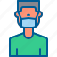 avatar, coronavirus, doctor, face mask, hospital, male, nurse 