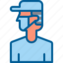 avatar, cap, coach, coronavirus, hat, male, side view