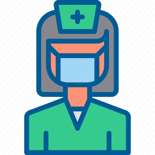 Avatar, coronavirus, face mask, hospital, nurse, woman icon - Download on Iconfinder