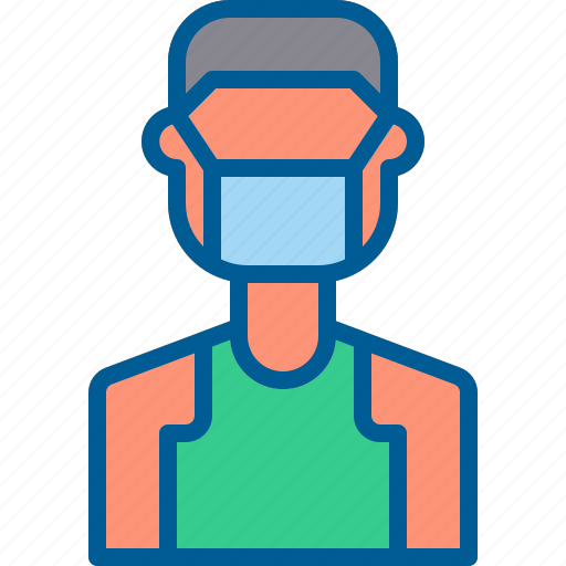 Athlete, coronavirus, face mask, fitness, male, runner, sport icon - Download on Iconfinder