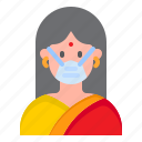 avatar, female, user, indian, woman