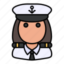 avatar, captain, professional, user, woman