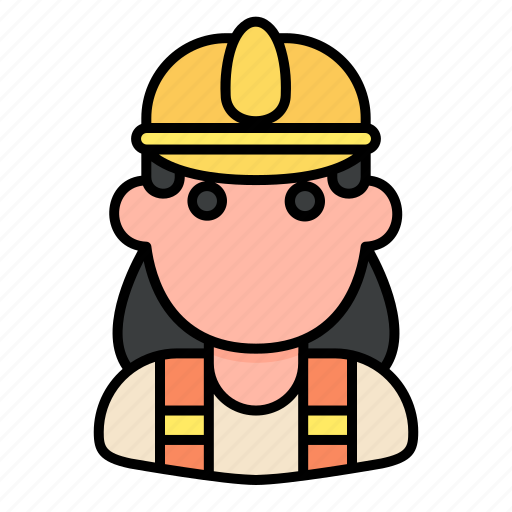 Construction, construction worker, job, profession, woman, worker icon - Download on Iconfinder