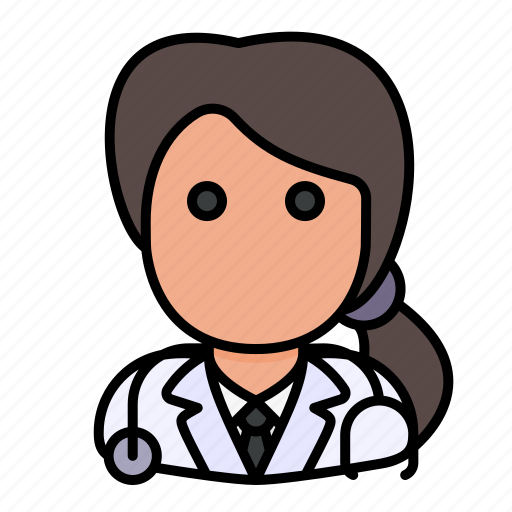 Doctor, job, medic, profession, professional, pshysician, woman icon - Download on Iconfinder
