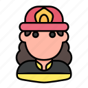 avatar, firefighter, firewoman, job, people, profession