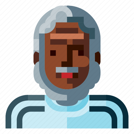 Afro, avatar, human, man, old, portrait, profile icon - Download on Iconfinder