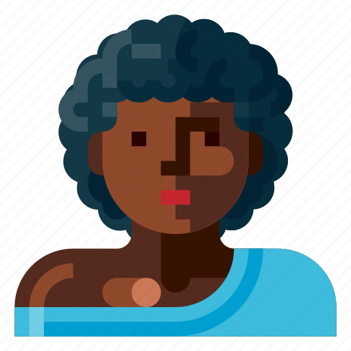 Afro, avatar, human, portrait, profile, woman, young icon - Download on Iconfinder