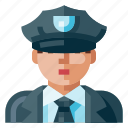avatar, human, man, police, portrait, profile, user