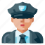avatar, human, man, police, portrait, profile, user 