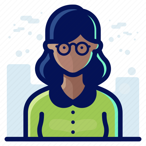Account, avatar, female, glasses, people, user, woman icon - Download on Iconfinder