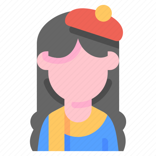 Artist, avatar, female, job, profile icon - Download on Iconfinder