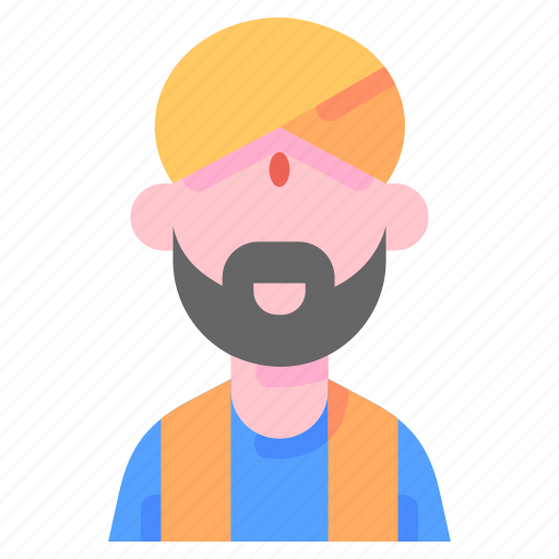 Avatar, hindu, indian, man, turban, user icon - Download on Iconfinder
