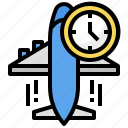 clock, flight, time, transport, trave