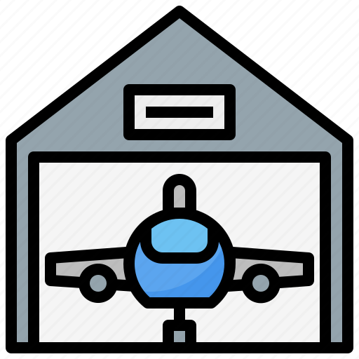 Airport, flight, hangar, plane, transportation icon - Download on Iconfinder