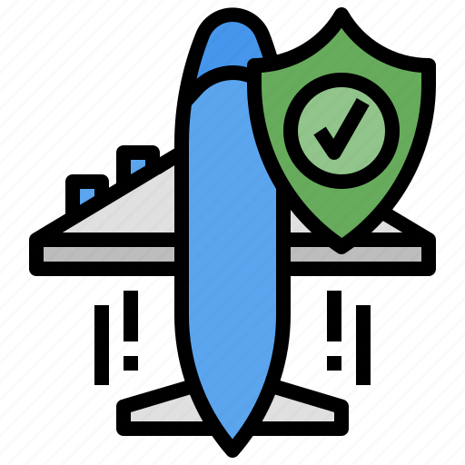 Flight, safe, security, shield, transport, travel icon - Download on Iconfinder