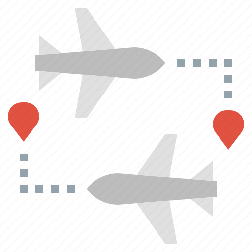 Aeroplane, flight, plane, route, transport, transportation icon - Download on Iconfinder