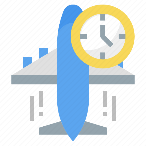 Clock, flight, time, transport, trave icon - Download on Iconfinder