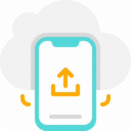 Mobile cloud, upload, data, server, handphone, digital service, technology icon - Download on Iconfinder