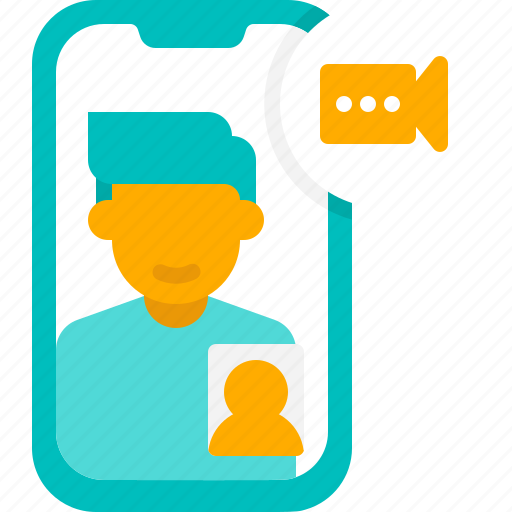Video call, conference, meeting, handphone, communication, digital service, technology icon - Download on Iconfinder