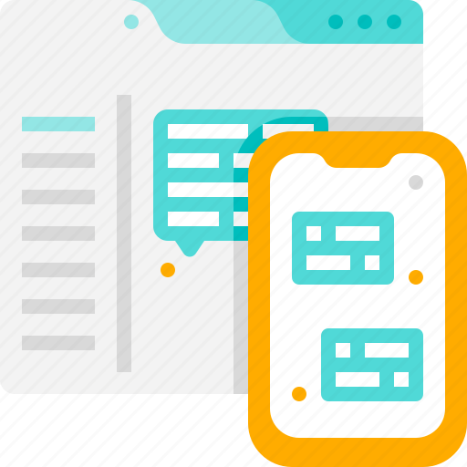 Chat, online, message, web, handphone, responsive design, interface design icon - Download on Iconfinder
