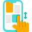 scroll, finger, gesture, swipe, handphone, responsive design, interface design 
