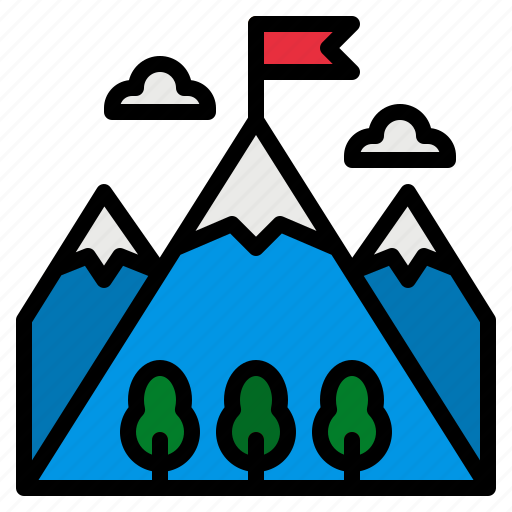 Goal, mountain, sports, success, target icon - Download on Iconfinder