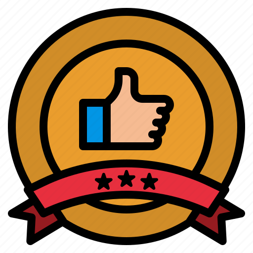 Award, badge, like, quality, thumbs icon - Download on Iconfinder