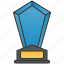 award, blue, certificate, crystal, trophy 