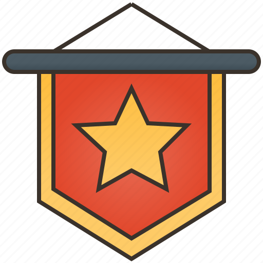 Award, banner, flag, pennant, red icon - Download on Iconfinder