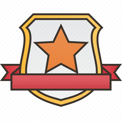 Badge, banner, shield, silver, star icon - Download on Iconfinder