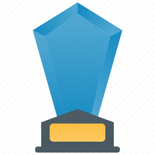Award, blue, certificate, crystal, trophy icon - Download on Iconfinder