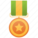 badge, golden, honorable, medal, star