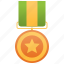 badge, golden, honorable, medal, star 